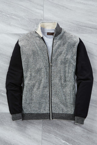 Reserve Contrast Full Zip Sweater