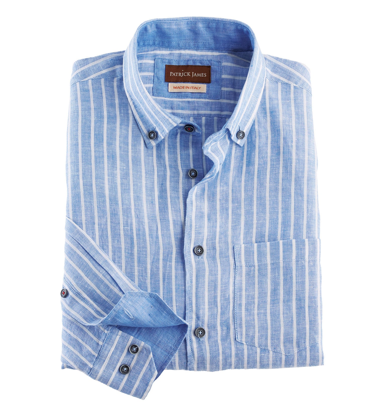 Patrick James Long Sleeve Linen Stripe Shirt Patrick James Long Sleeve Linen Stripe Shirt