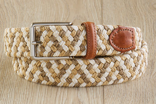 Martin Dingman Como Linen Elastic Braided Belt