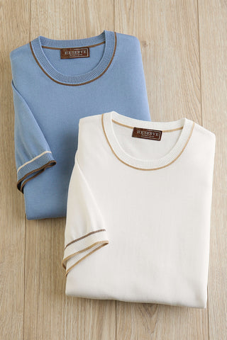 Reserve Short Sleeve Knit trim Crew Shirt