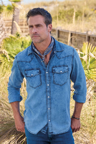 True Grit Long Sleeve 2 Pocket Western Shirt