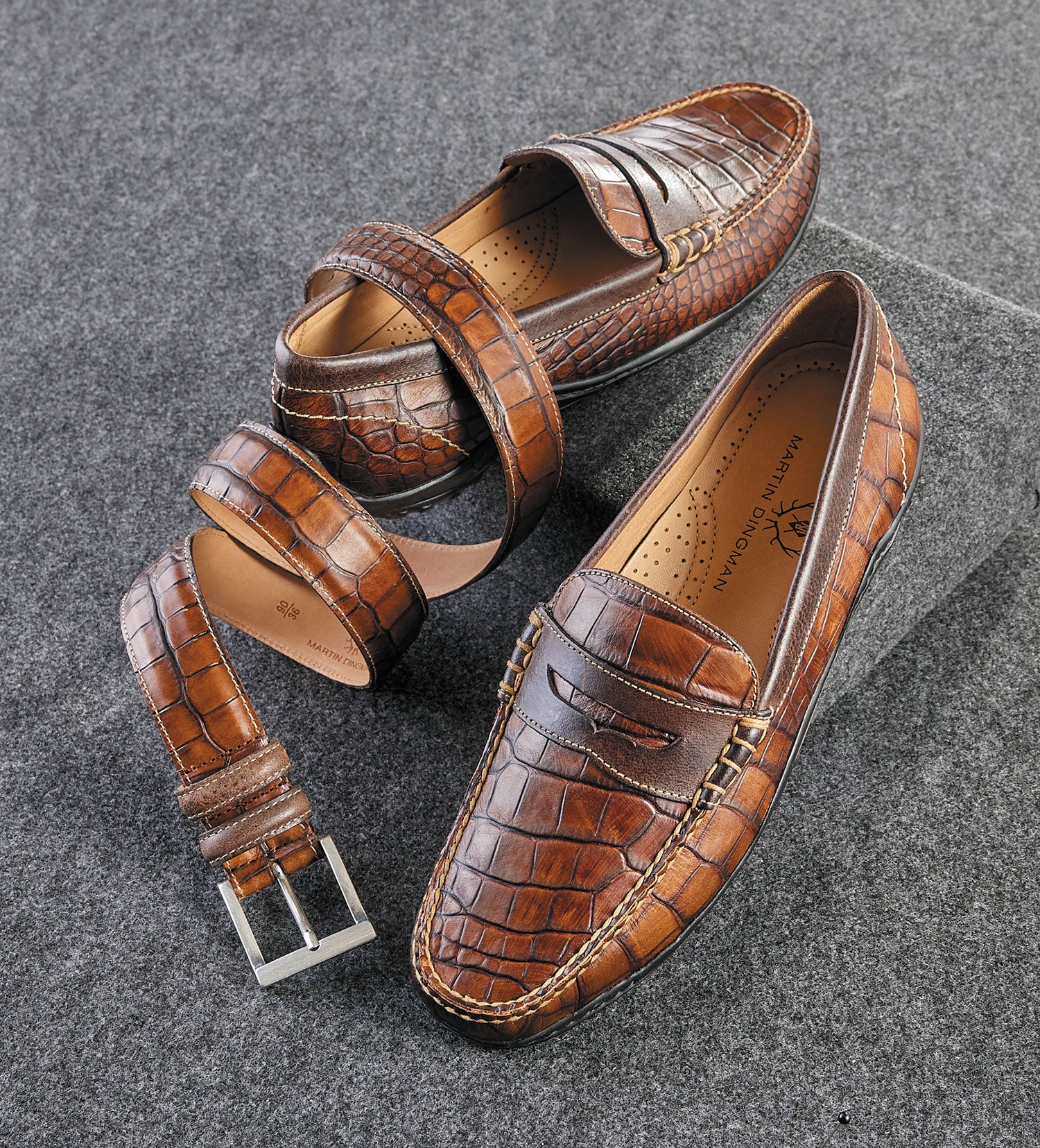 Martin Dingman Bill Alligator-Grain Loafers – Patrick James Martin Dingman Bill Alligator-Grain Loafers – Patrick James