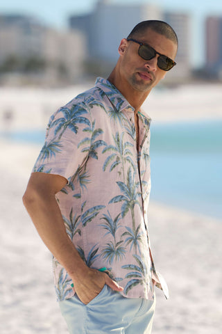 Tori Richard Short Sleeve Solara Slub Linen Camp Shirt