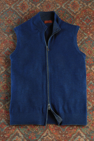 Patrick James Full Zip Merino Sweater Vest