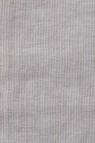 Patrick James Long Sleeve Mini Stripe Banded Collar Linen Shirt