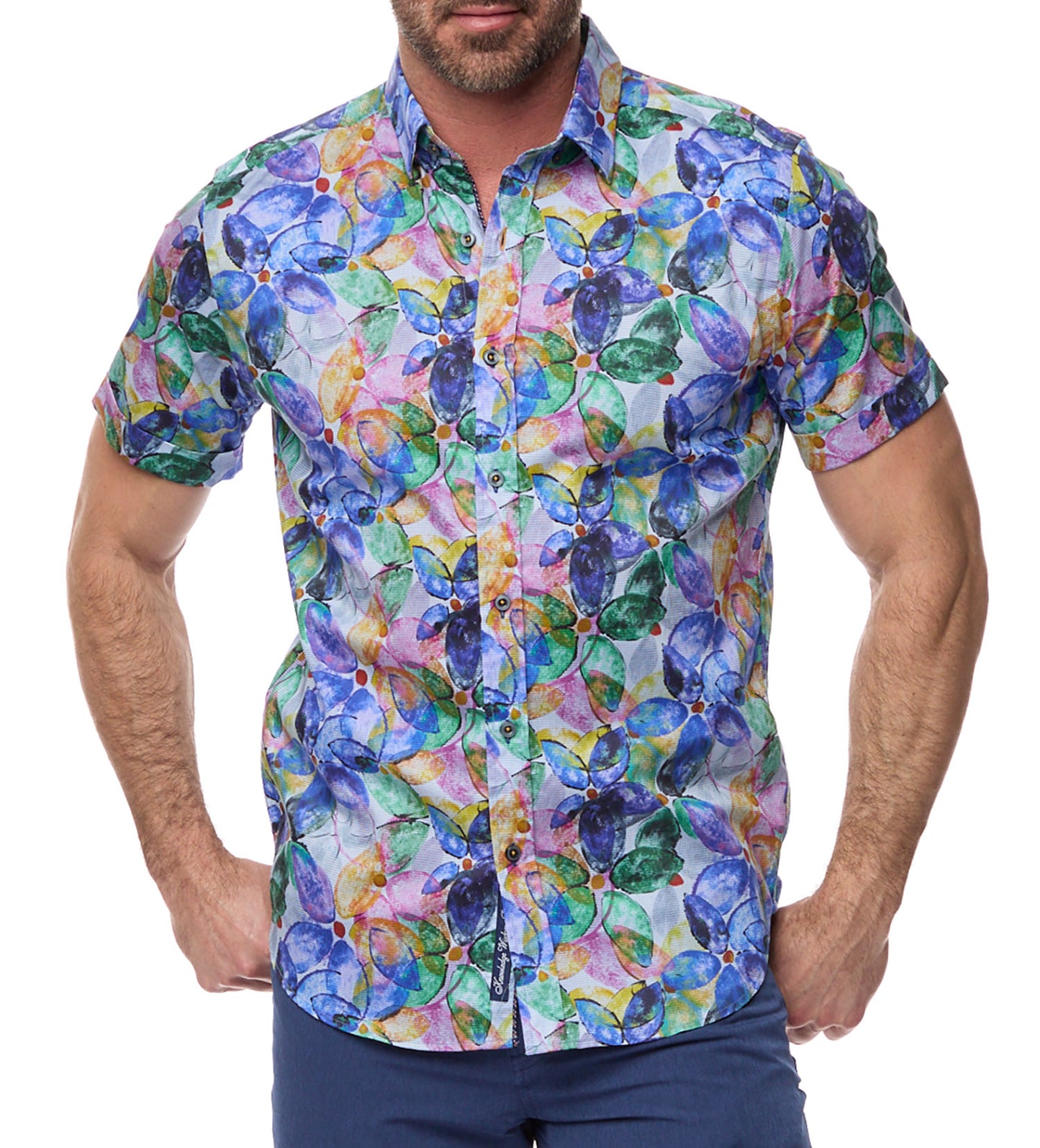 Robert Graham Gordon Short Sleeve Woven Sport Shirt