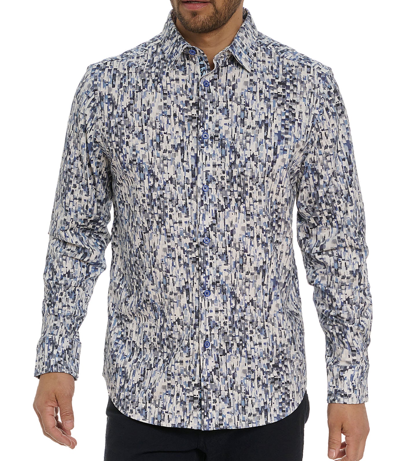 Robert Graham Fragment Long Sleeve Knit Sport Shirt