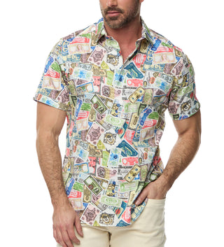 Robert Graham The Heist Short Sleeve Woven Sport Shirt