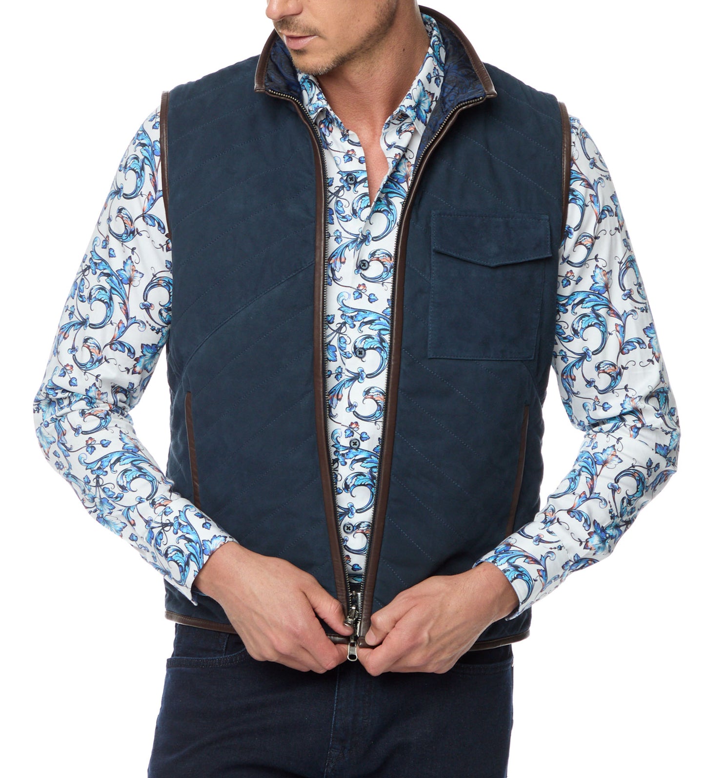 Robert Graham Cauthorne Reversible Suede Vest