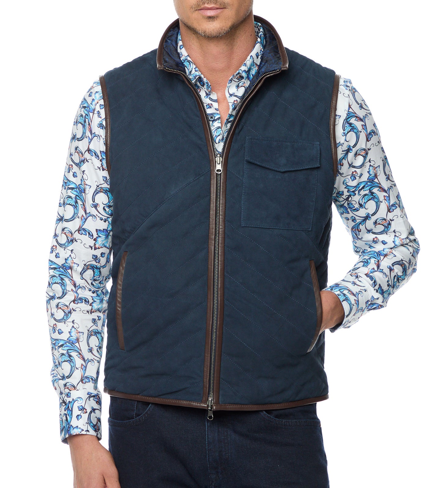 Robert Graham Cauthorne Reversible Suede Vest