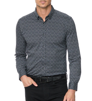 Robert Graham Crossbones Long Sleeve Knit Sport Shirt