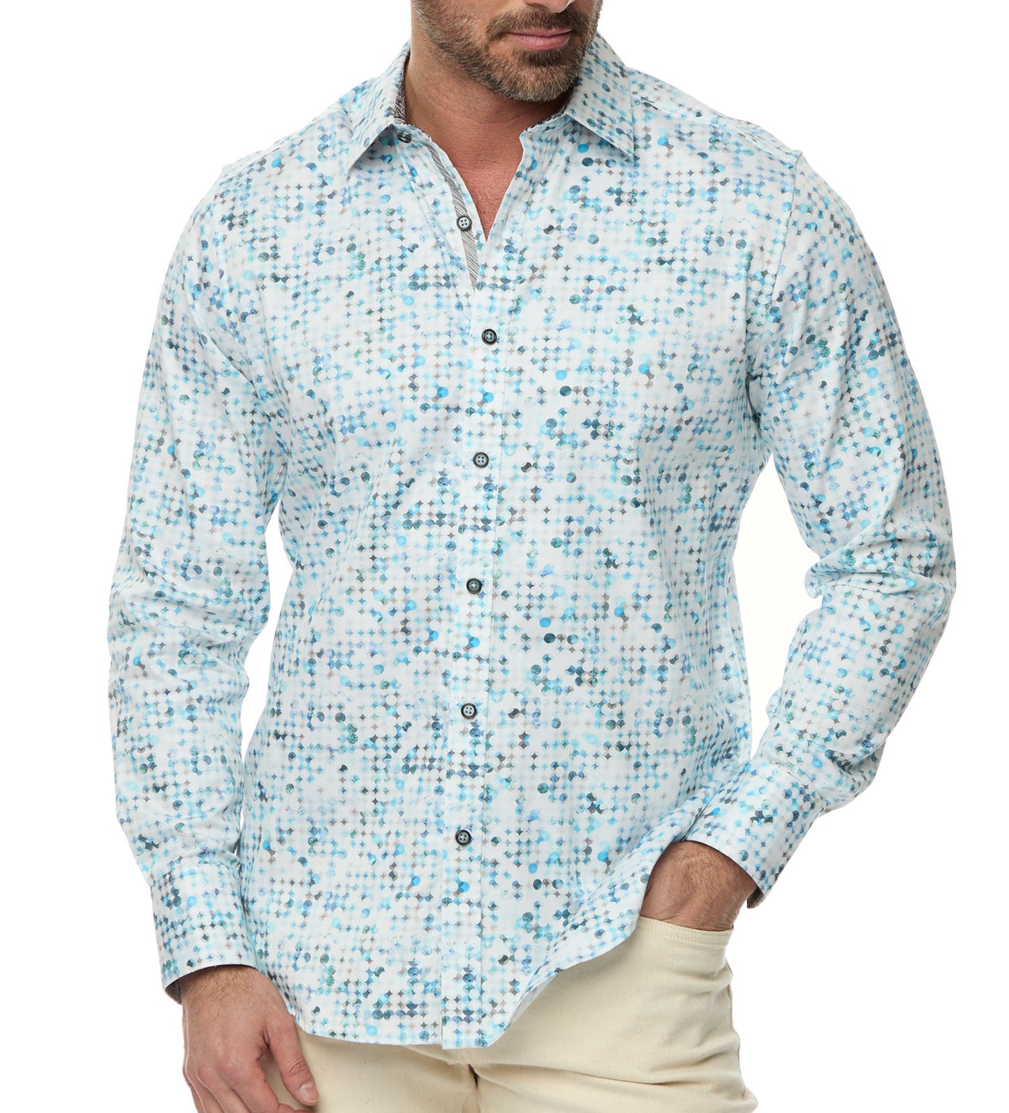 Robert Graham Barraza Long Sleeve Woven Sport Shirt