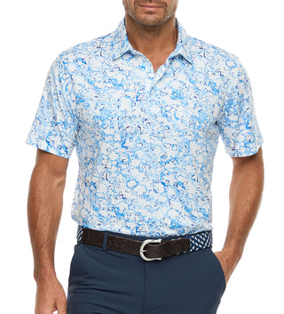 Robert Graham Chill Factor Short Sleeve Knit Polo Shirt