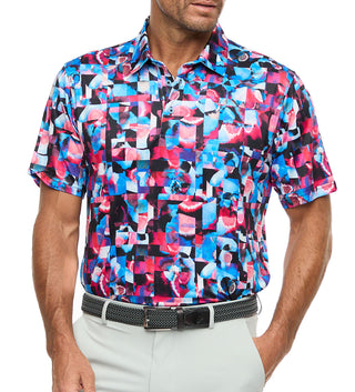 Robert Graham Cyrus Short Sleeve Knit Polo Shirt