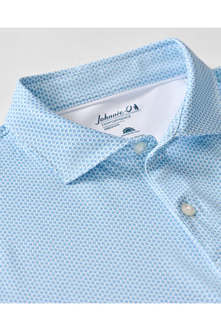 JOHNNIE-O DARTS PRINTED 3 BUTTON SHORT SLEEVE POLO