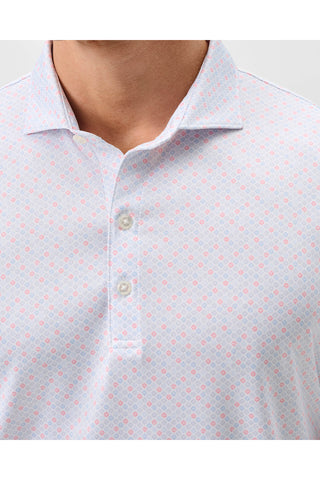 JOHNNIE-O PIP FLORAL PRINTED 3 BUTTON SHORT SLEEVE POLO