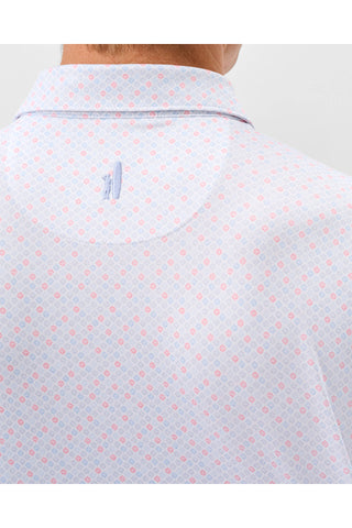 JOHNNIE-O PIP FLORAL PRINTED 3 BUTTON SHORT SLEEVE POLO