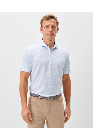 JOHNNIE-O PIP FLORAL PRINTED 3 BUTTON SHORT SLEEVE POLO