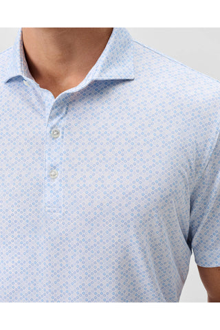 JOHNNIE-O PIP FLORAL PRINTED 3 BUTTON SHORT SLEEVE POLO
