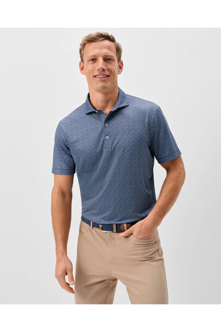 JOHNNIE-O PIP FLORAL PRINTED 3 BUTTON SHORT SLEEVE POLO