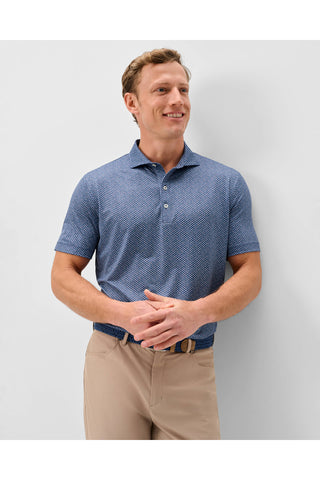 JOHNNIE-O PIP FLORAL PRINTED 3 BUTTON SHORT SLEEVE POLO