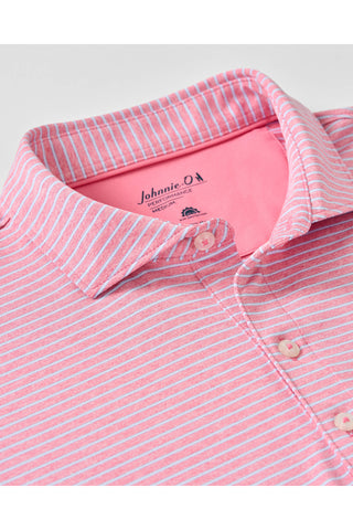 JOHNNIE-O MICHAEL PINSTRIPE 3 BUTTON SHORT SLEEVE POLO