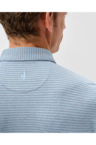 JOHNNIE-O MICHAEL PINSTRIPE 3 BUTTON SHORT SLEEVE POLO