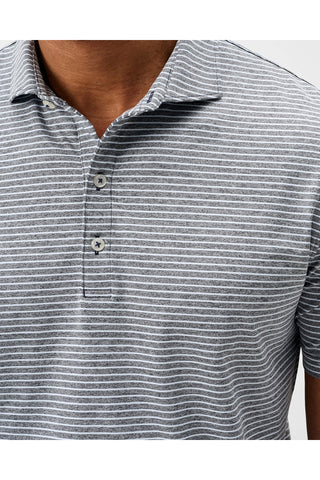 JOHNNIE-O MICHAEL PINSTRIPE 3 BUTTON SHORT SLEEVE POLO