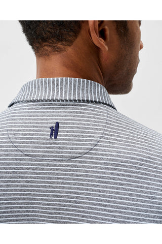 JOHNNIE-O MICHAEL PINSTRIPE 3 BUTTON SHORT SLEEVE POLO