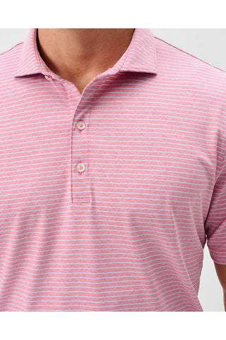 JOHNNIE-O MICHAEL PINSTRIPE 3 BUTTON SHORT SLEEVE POLO