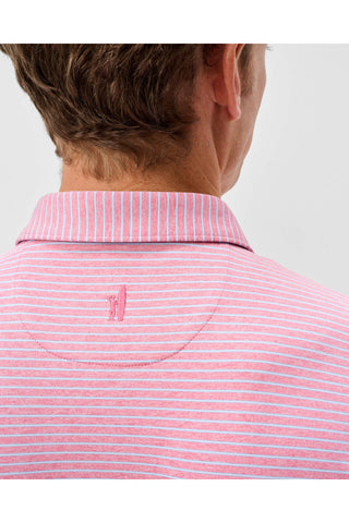JOHNNIE-O MICHAEL PINSTRIPE 3 BUTTON SHORT SLEEVE POLO