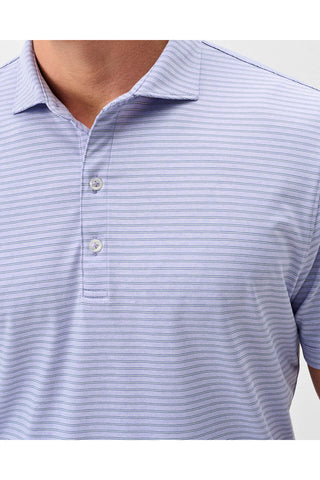 JOHNNIE-O MICHAEL PINSTRIPE 3 BUTTON SHORT SLEEVE POLO