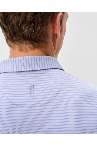 JOHNNIE-O MICHAEL PINSTRIPE 3 BUTTON SHORT SLEEVE POLO