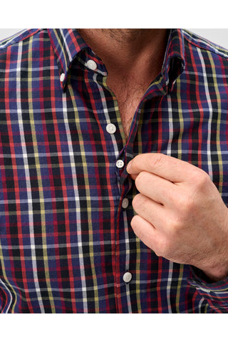 JOHNNIE-O BATTERY PANE TWILL LONG SLEEVE SHIRT