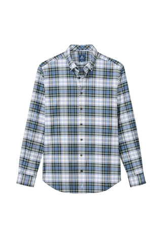 JOHNNIE-O CHIMNEY ROCK TARTAN FLANNEL LONG SLEEVE SHIRT