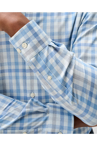 JOHNNIE-O CAY EXPLODED GINGHAM LONG SLEEVE SHIRT