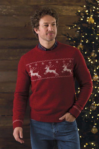 Patrick James Reindeer Crewneck Sweater