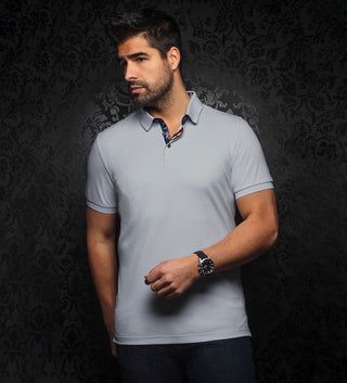 Au Noir Short Sleeve Eagle Knit Polo