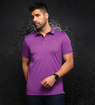 Au Noir Short Sleeve Eagle Knit Polo