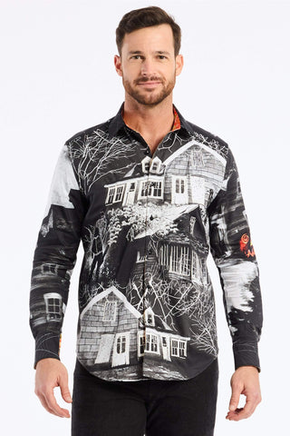 Robert Graham Long Sleeve Halloween Headless Shirt