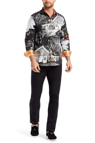 Robert Graham Long Sleeve Halloween Headless Shirt