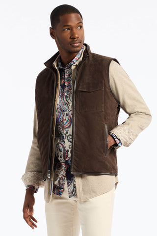 Robert Graham Cauthorne Suede Leather Vest