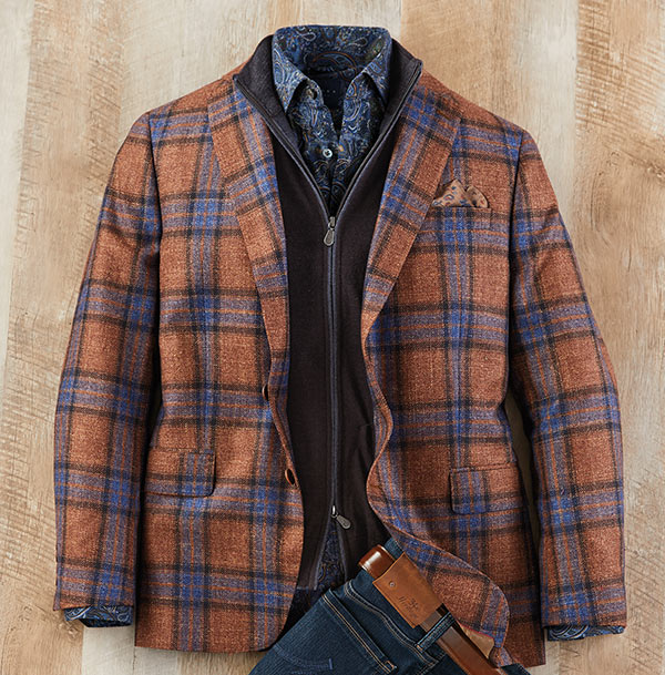 Patrick James Plaid Sport Coat