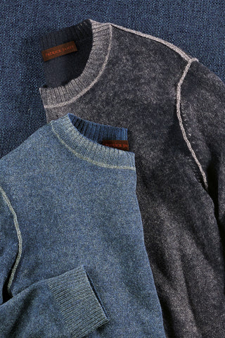 Patrick James Inked Cashmere Crewneck Sweater