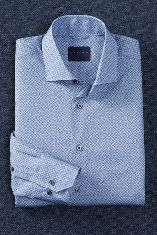 Calder Long Sleeve Mini Circle Print Shirt