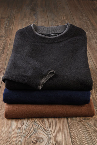 Robert Barakett Long Sleeve Thomas Double Collar Merino Crew Shirt