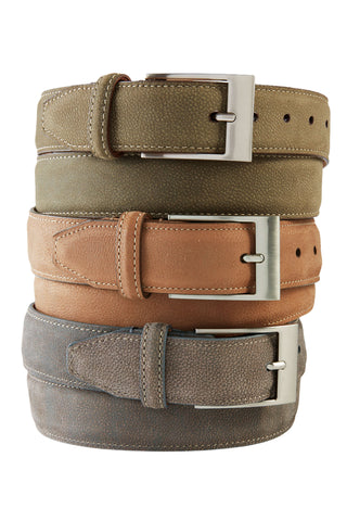 Martin Dingman Royal Pebble Grain Leather Belt