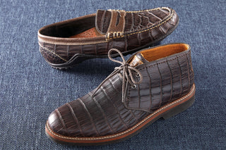 Martin Dingman Crocodile Bit Loafer