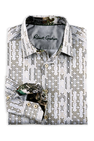 Robert Graham Long Sleeve Missing Link Chain Shirt