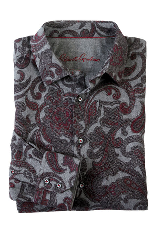 Robert Graham Long Sleeve Furman Paisley Flannel Shirt